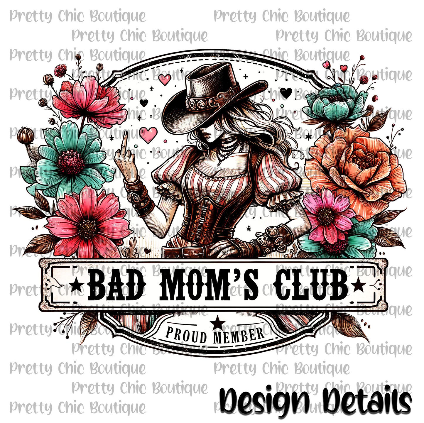 Bad Mom's Club Proud Member Fashion Tee