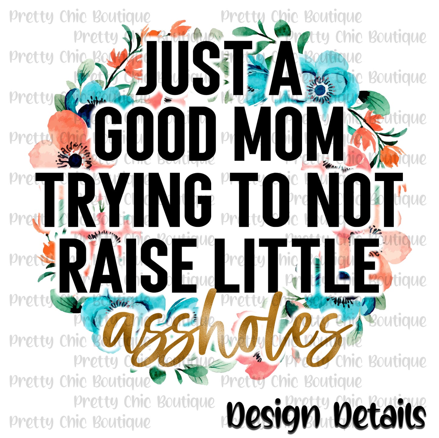 Just a Good Mom Distressed Patch Hat