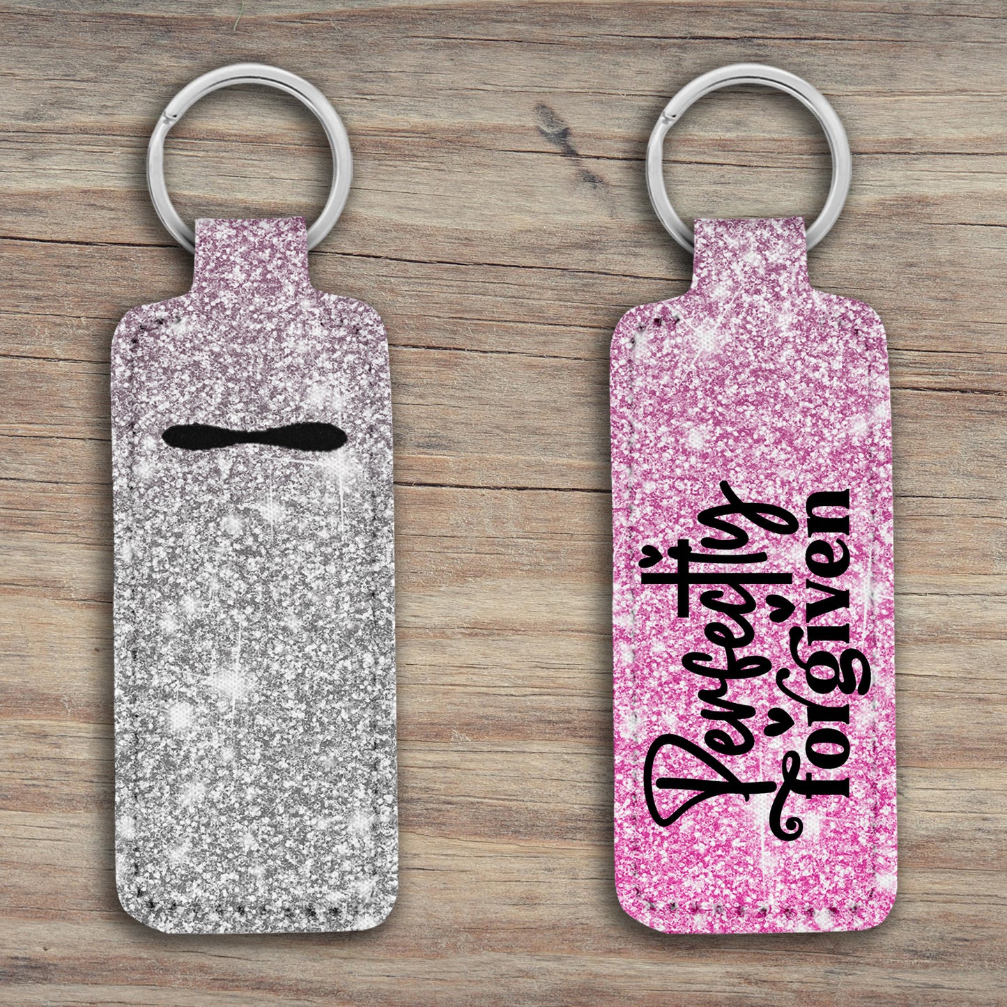 Perfectly Forgiven Lip Balm Holder Keychain