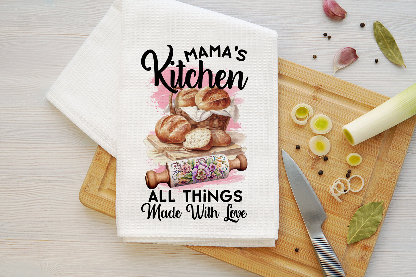 Mama's Kitchen All Things made With Love Microfiber Kitchen Towel