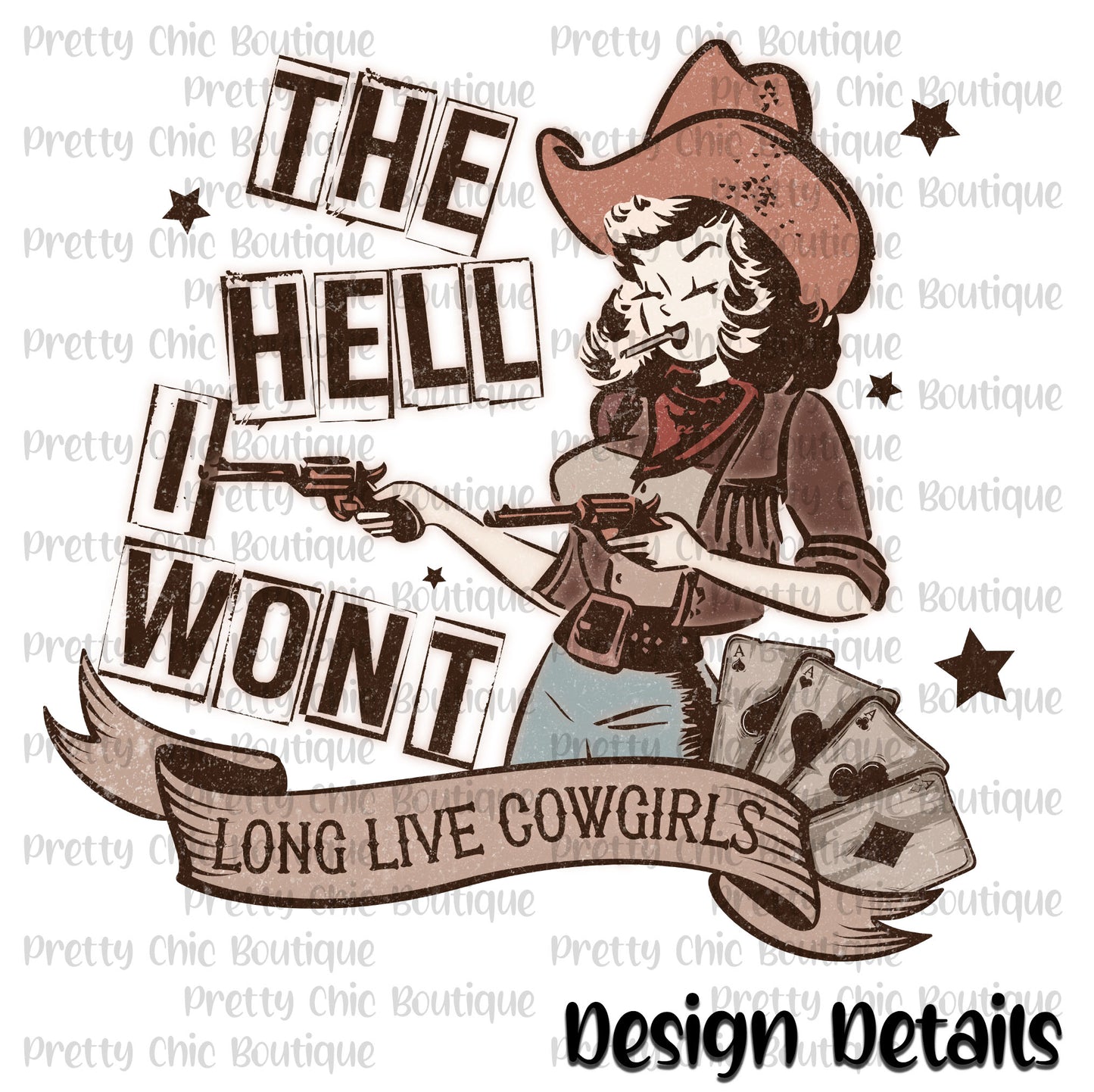 The Hell I Won't Distressed Patch Hat