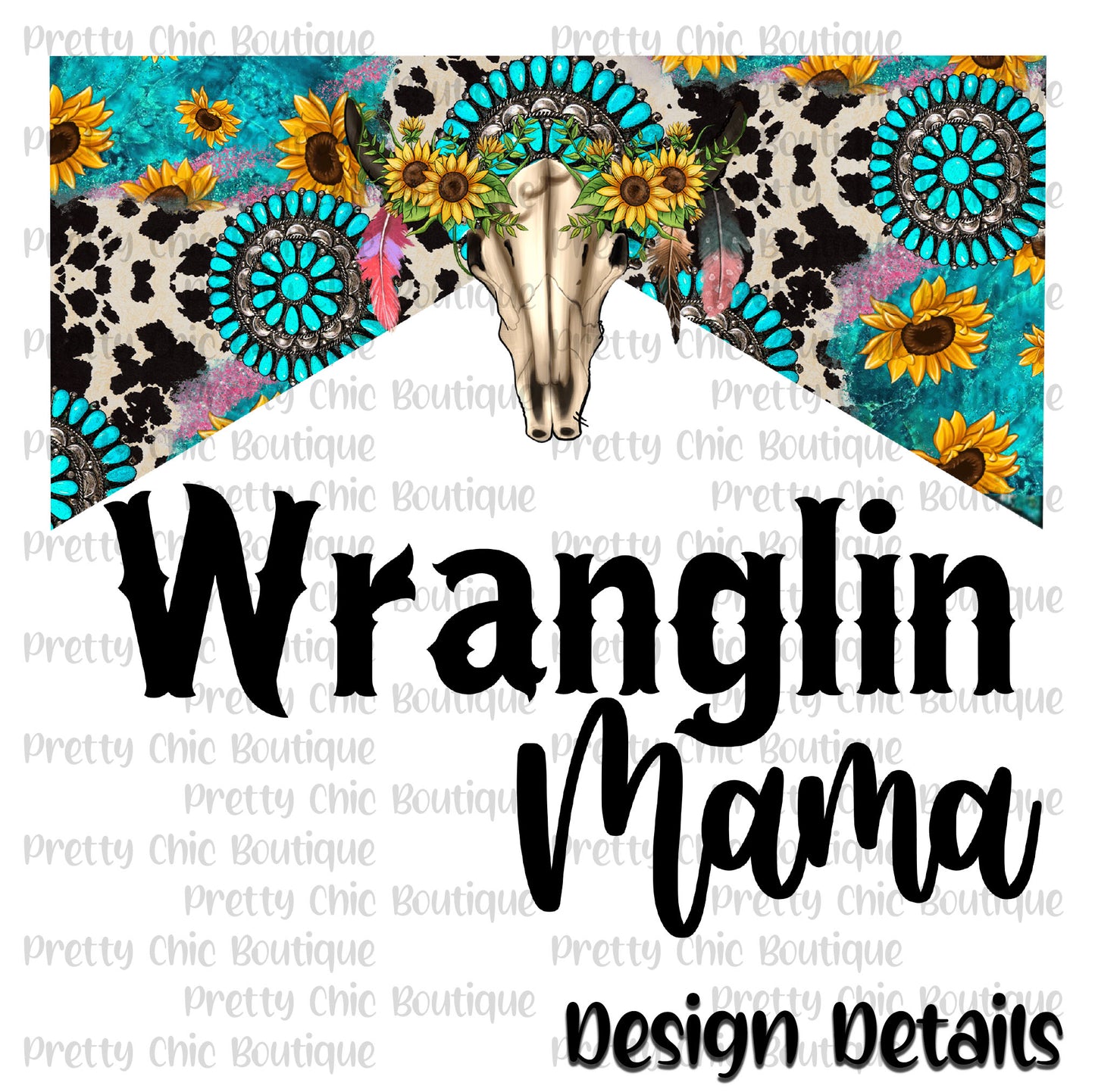 Wranglin Mama Distressed Patch Ponytail Hat