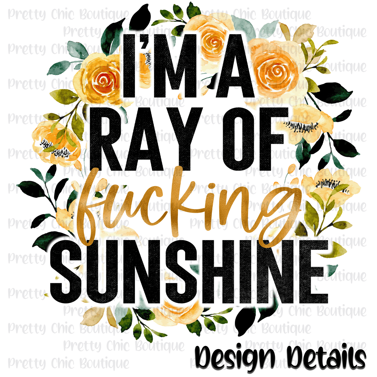 Ray of Fucking Sunshine Bleached Fashion Tee