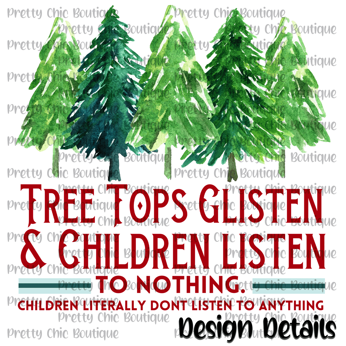 Tree Tops Glisten... Bleached Fashion Tee