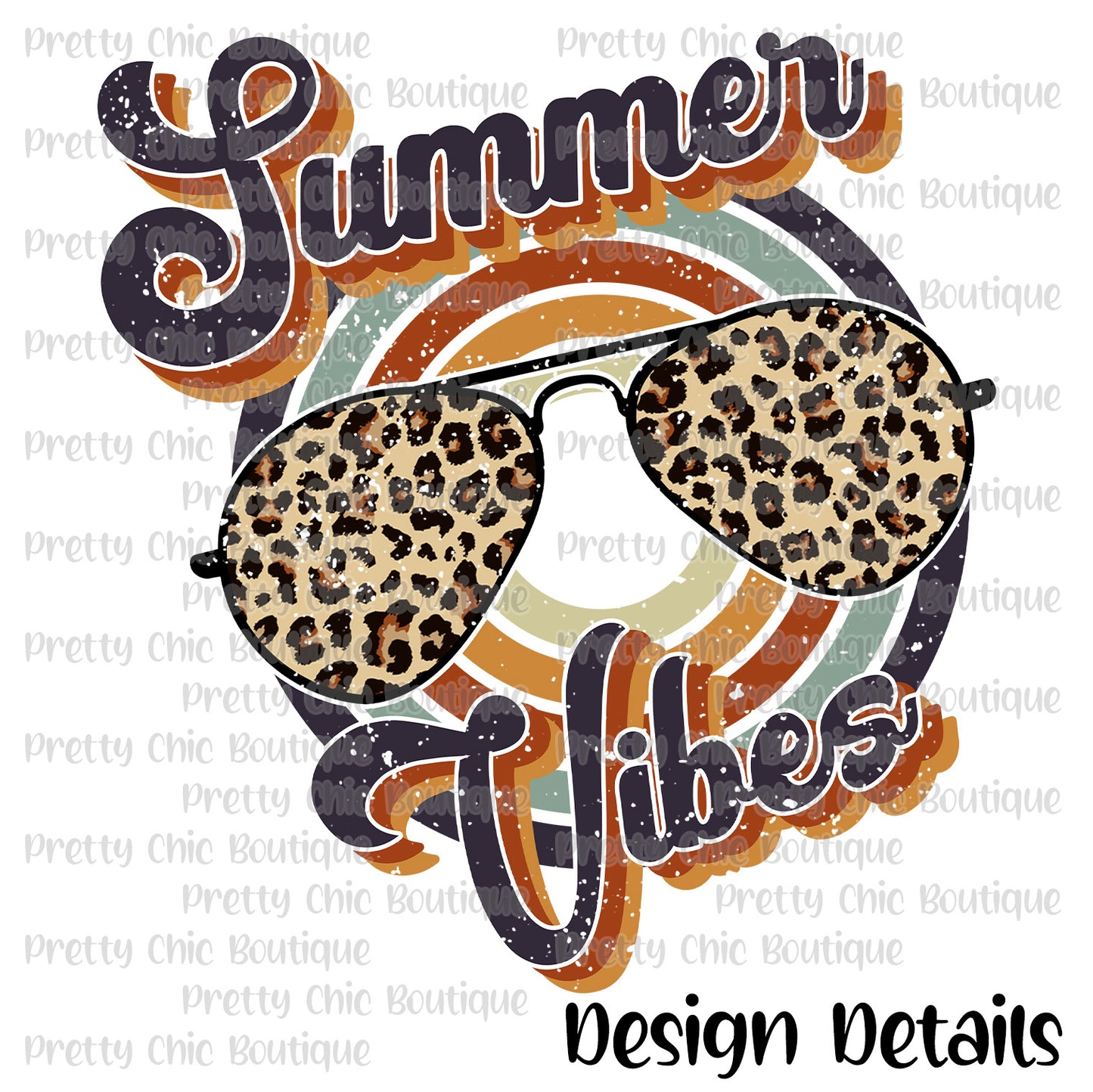 Summer Vibes Retro Bleached Fashion Tee
