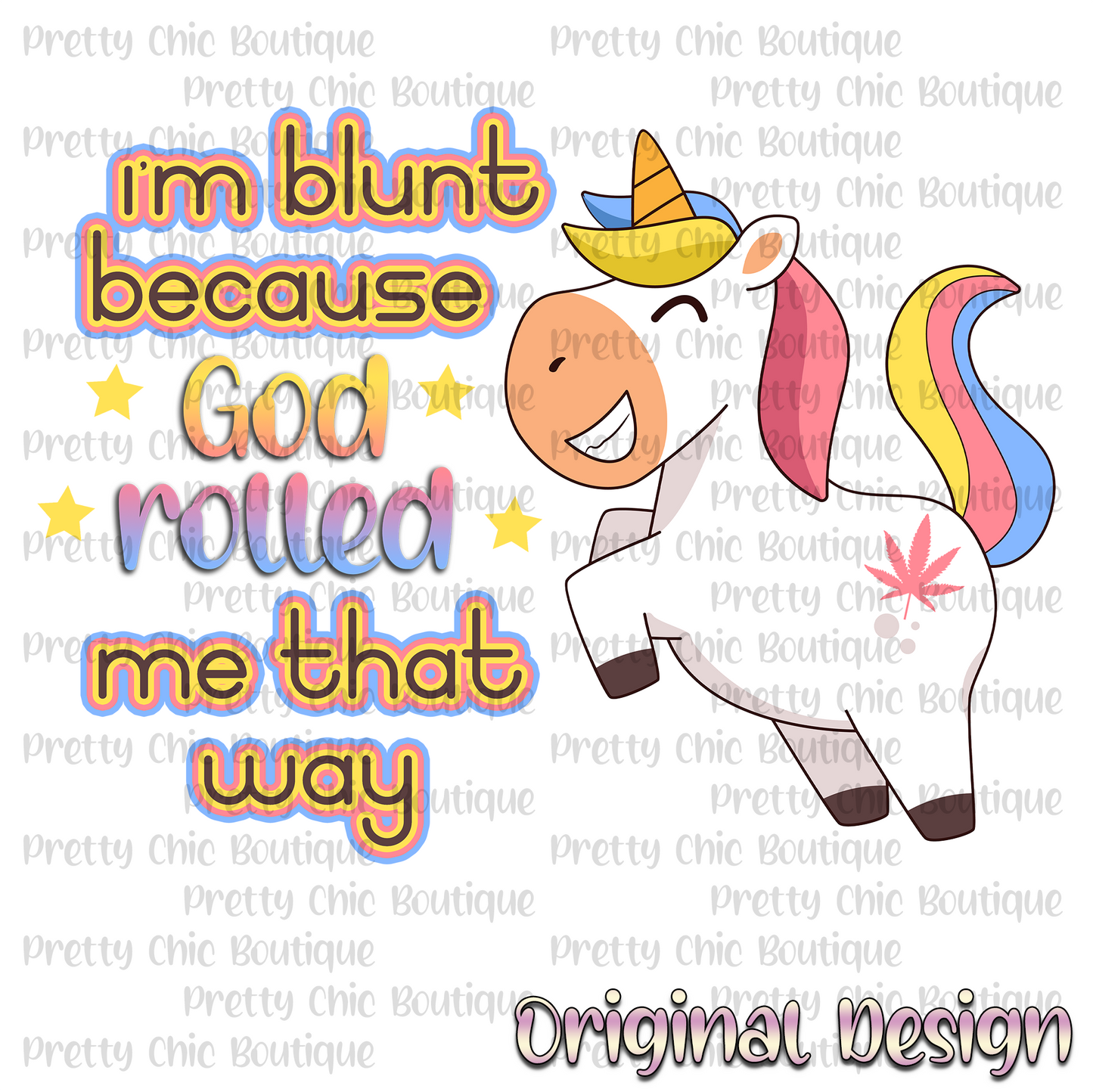 I'm Blunt Because... Bleached Fashion Tee