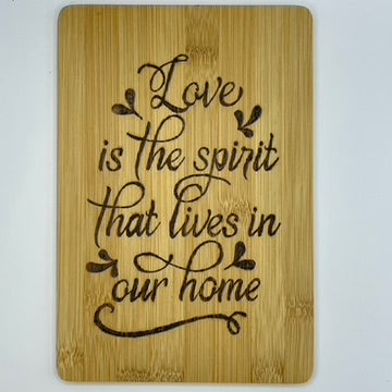 Love is the Spirit of the Home Mini Cheese Board