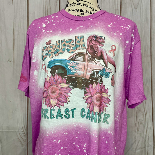 Crush Cancer Bleached Fashion Tee