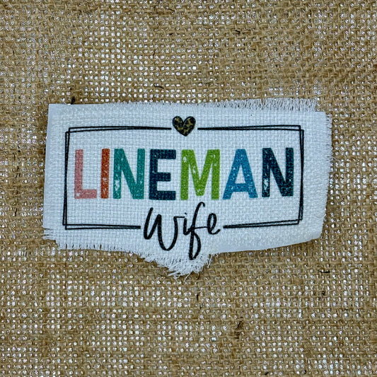 Lineman Wife Iron-On Patch