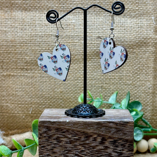 Afternoon Tea Cup Heart Earrings