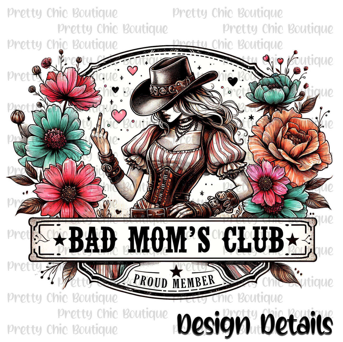 Bad Mom's Club Trucker Distressed Patch Hat Aqua