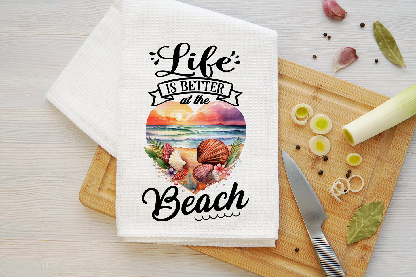 Life is Better at the Beach Microfiber Kitchen Towel