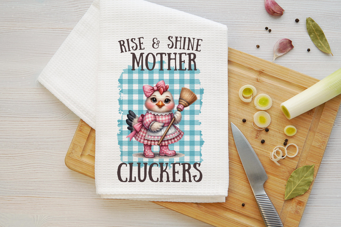 Rise & Shine Mother Cluckers Microfiber Kitchen Towel