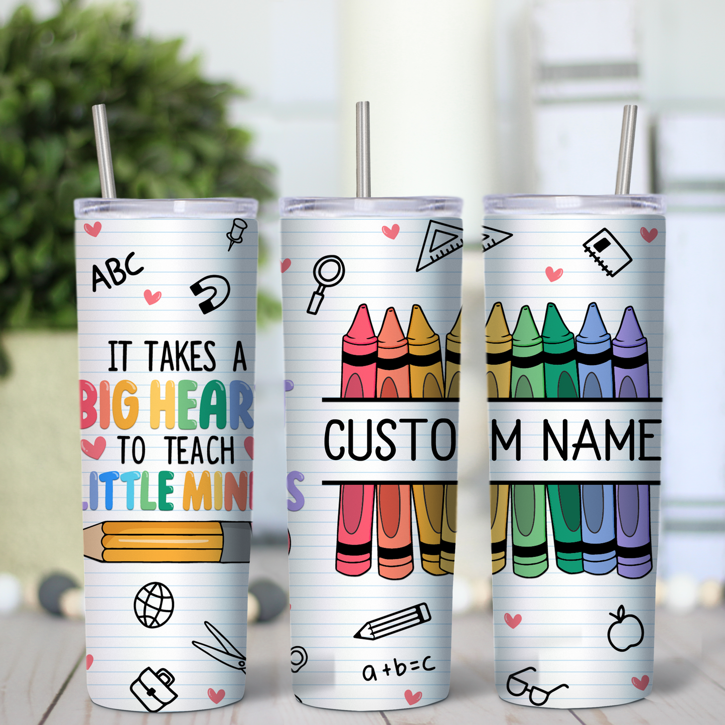 A Big Heart to Teach LIttle Minds 20oz Tumbler