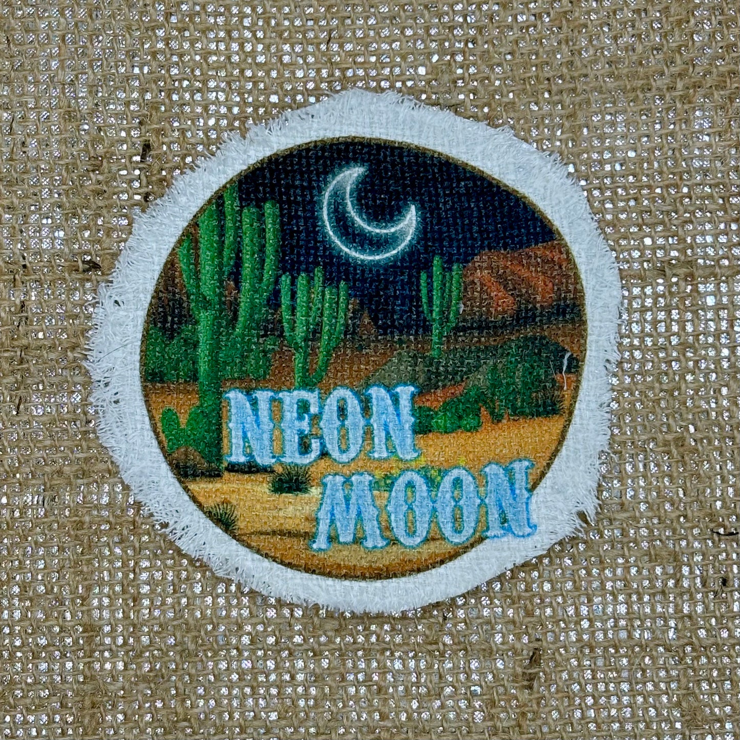 Neon Moon Iron-On Patch