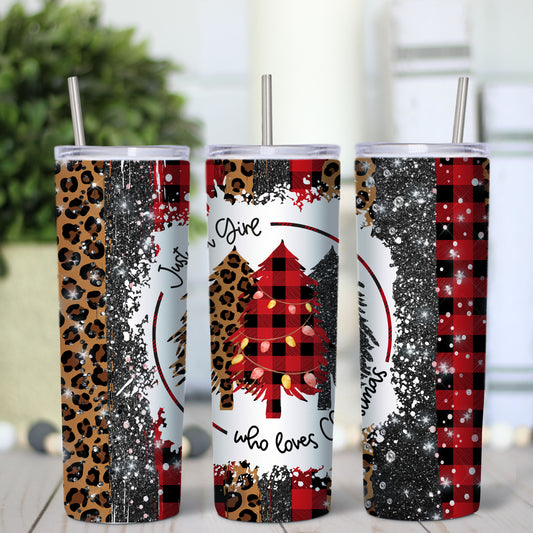 Just A Girl Who Loves Christmas 20oz Tumbler