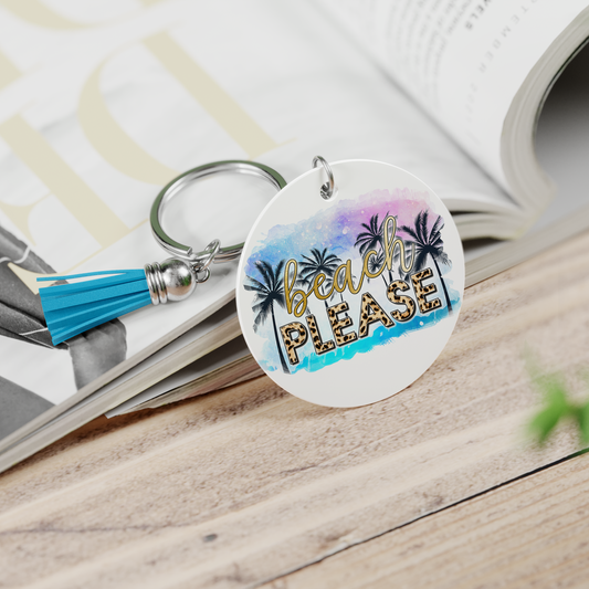 Beach Please Keychain