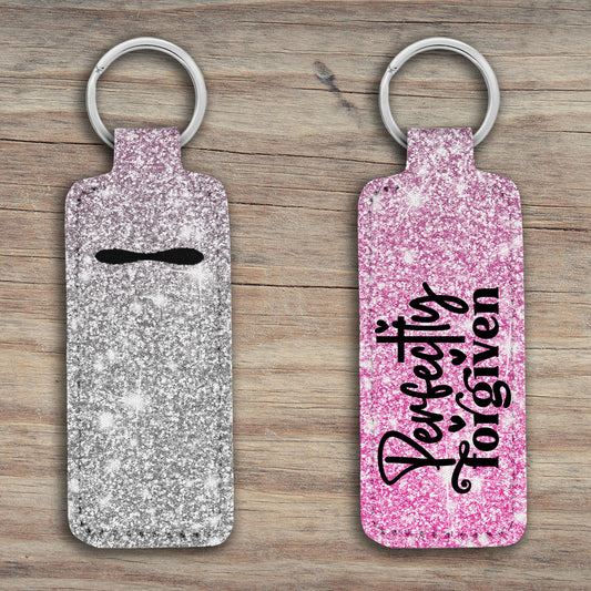 Perfectly Forgiven Lip Balm Holder Keychain