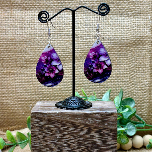 Marble & Glitter Teardrop Earrings 31