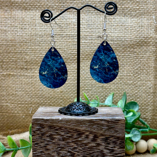 Marble & Glitter Teardrop Earrings 48