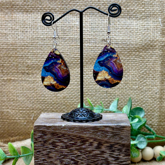 Marble & Glitter Teardrop Earrings 55