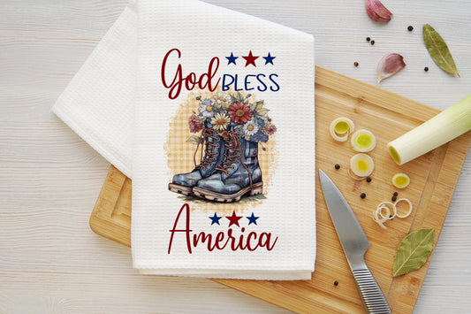 God Bless America Microfiber Kitchen Towel