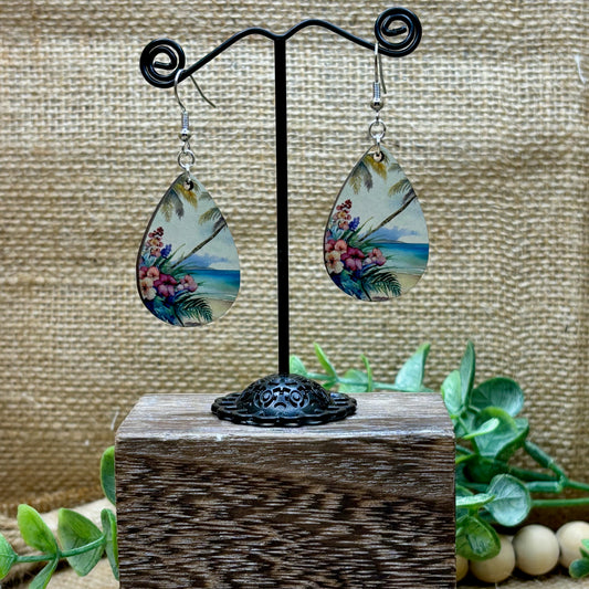 Tropical Paradise Teardrop Earrings 01