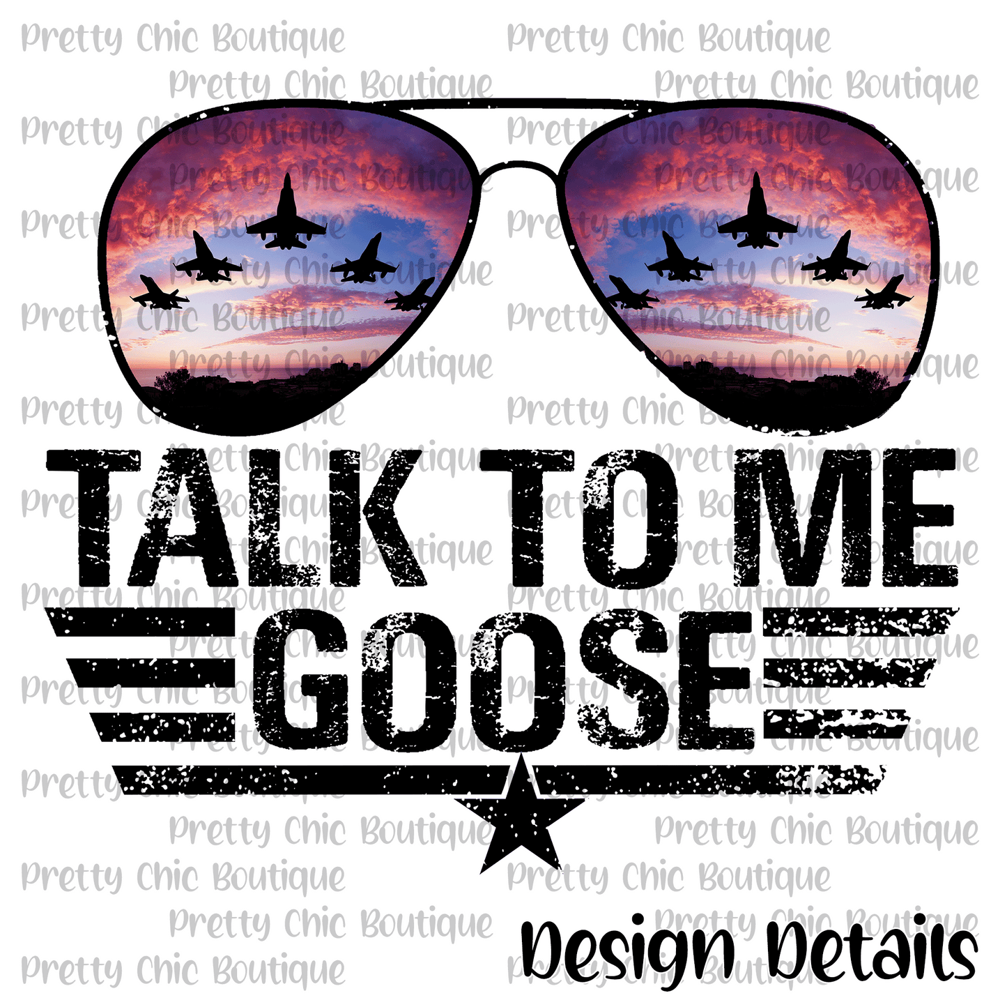 Top Gun / Talk to Me Goose Bleached Fashion Tee