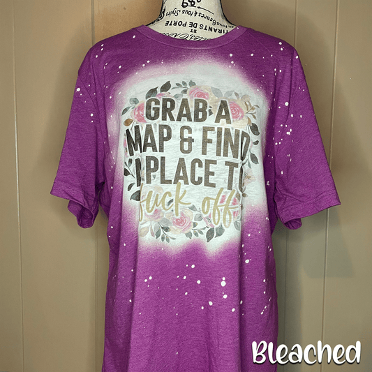 Grab a map and... Bleached Fashion Tee