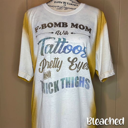 F-Bomb Mom Bleached Fashion Tee