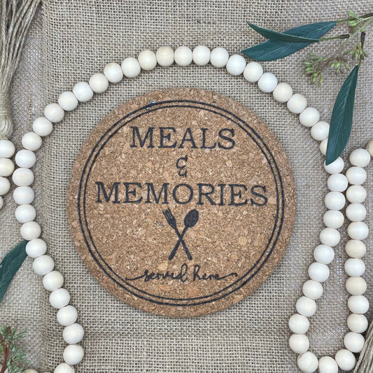 Cork Trivet - Meals & Memories Served Here