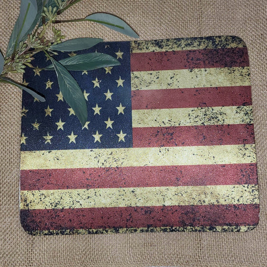 Mouse Pad - Rustic American Flag