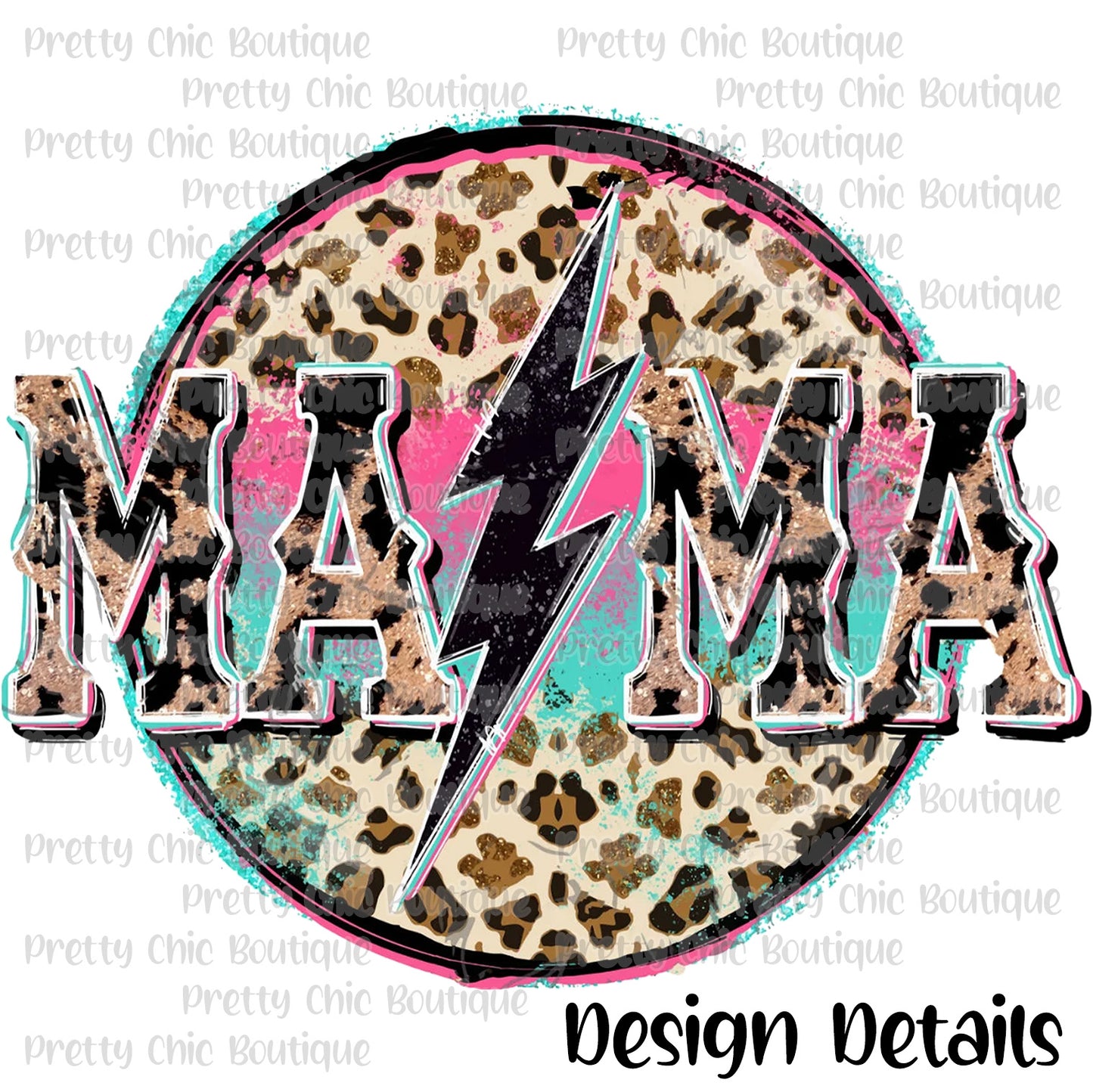 Mama Retro Rock Bleached Fashion Tee