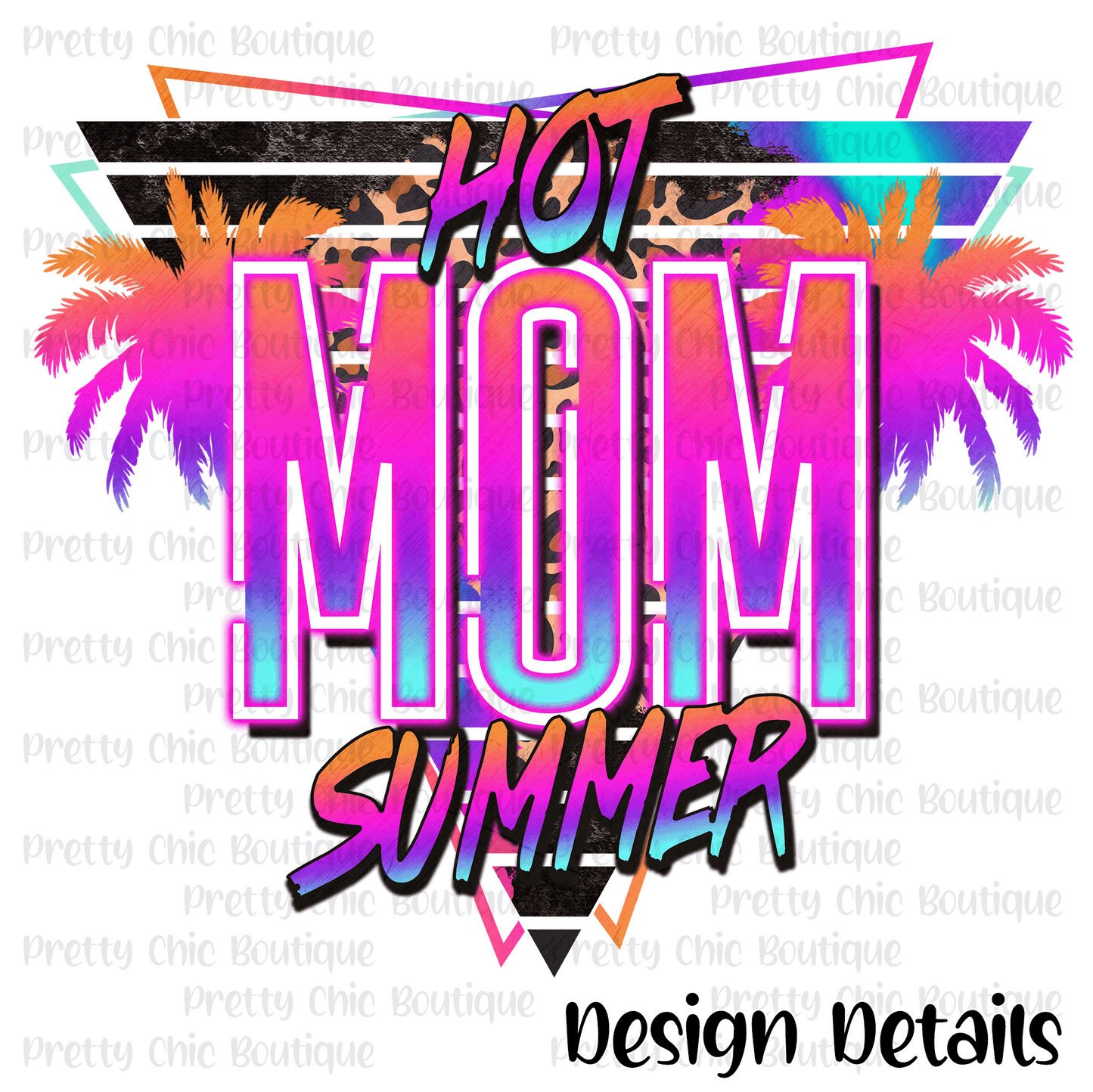 Hot Mom Summer Bleached Fashion Tee